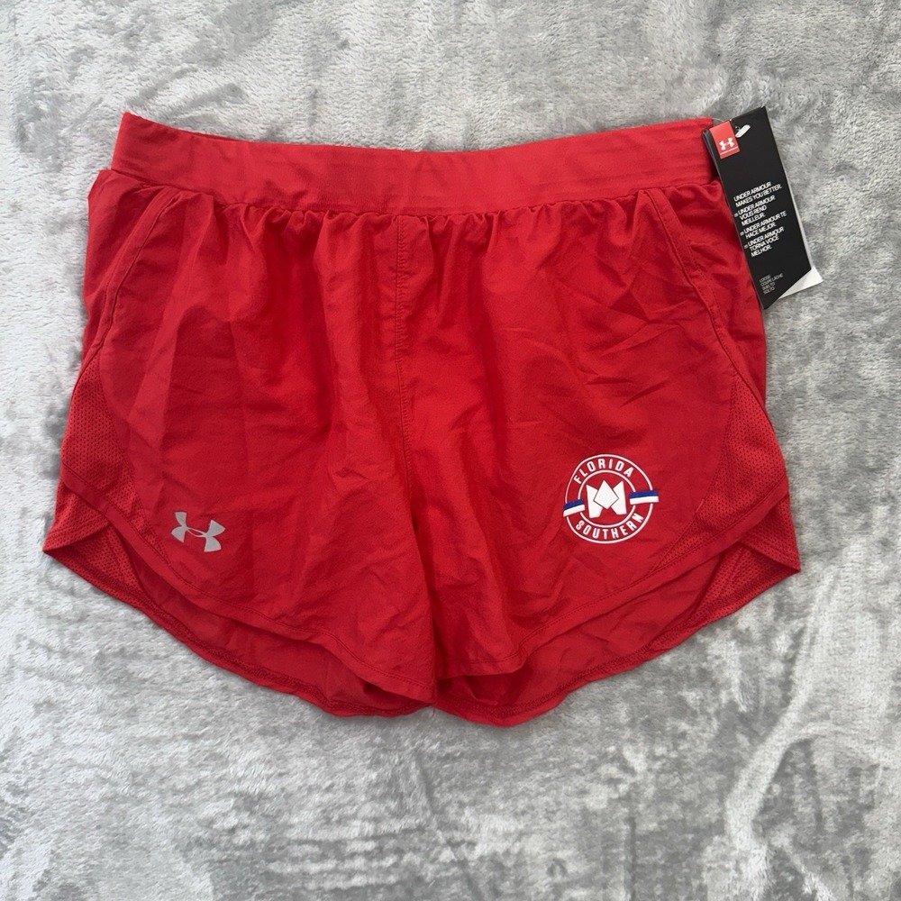 Florida Southern Under Armour Athletic Running Shorts Women's Red Lined NEW Sz S